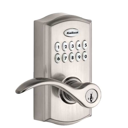 Kwikset Kwikset: 955 SmartCode Electronic Lever SmartKey Security / Satin Nickel KWS-955PML-15-SMT-CP